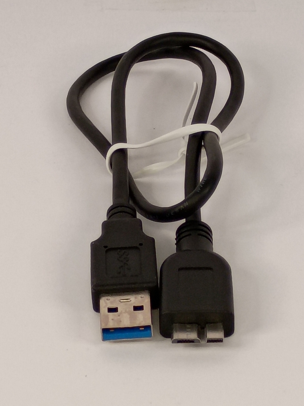 USB 3.0 A to Micro-B Cable in Black and Blue